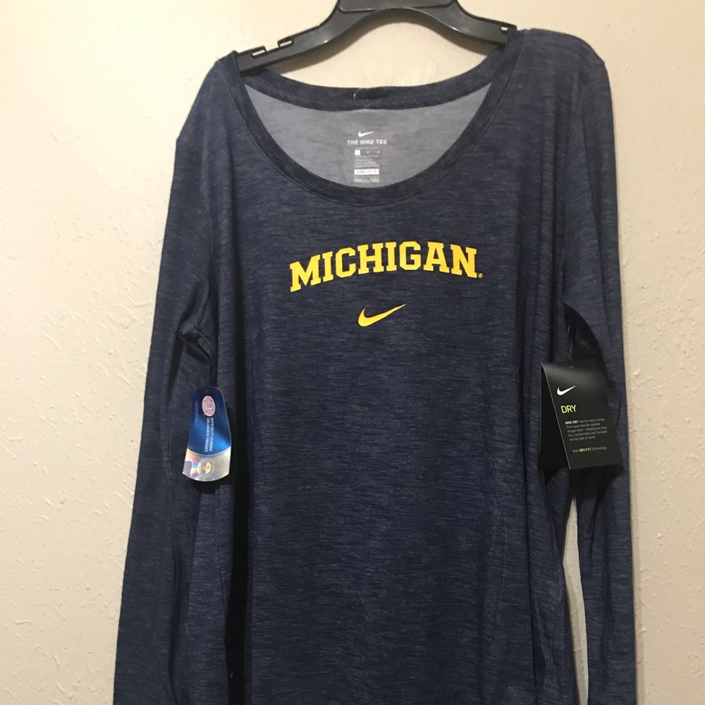New Nike athletic cut dry fit tee ...Michigan
